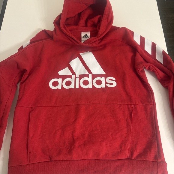 adidas Other - Adidas Kids 18/20 XL Red Hoodie Hooded Sweatshirt Long‎ Sleeve Pullover Boys